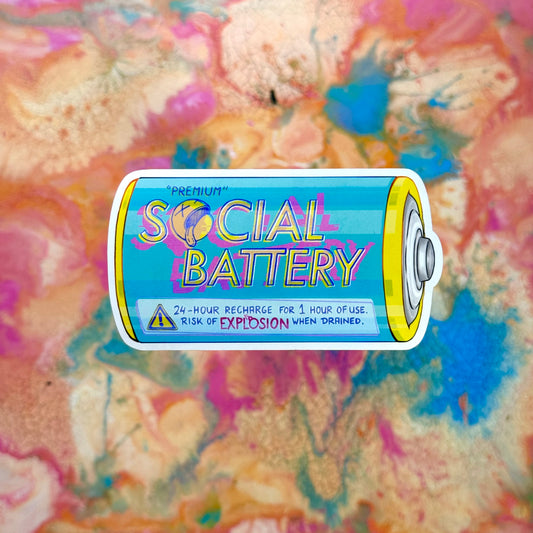 Social Battery - Sticker