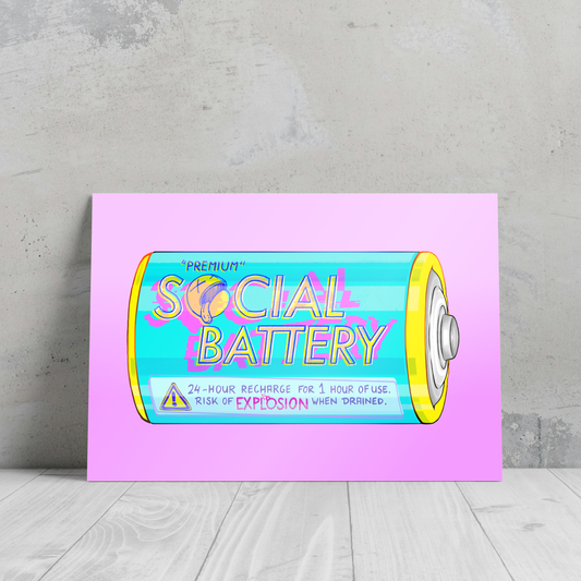 Social Battery - Postcard