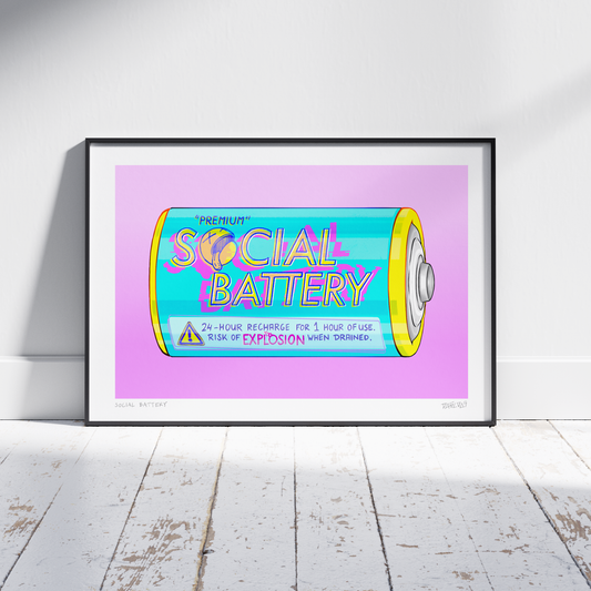 Social Battery - Art Print